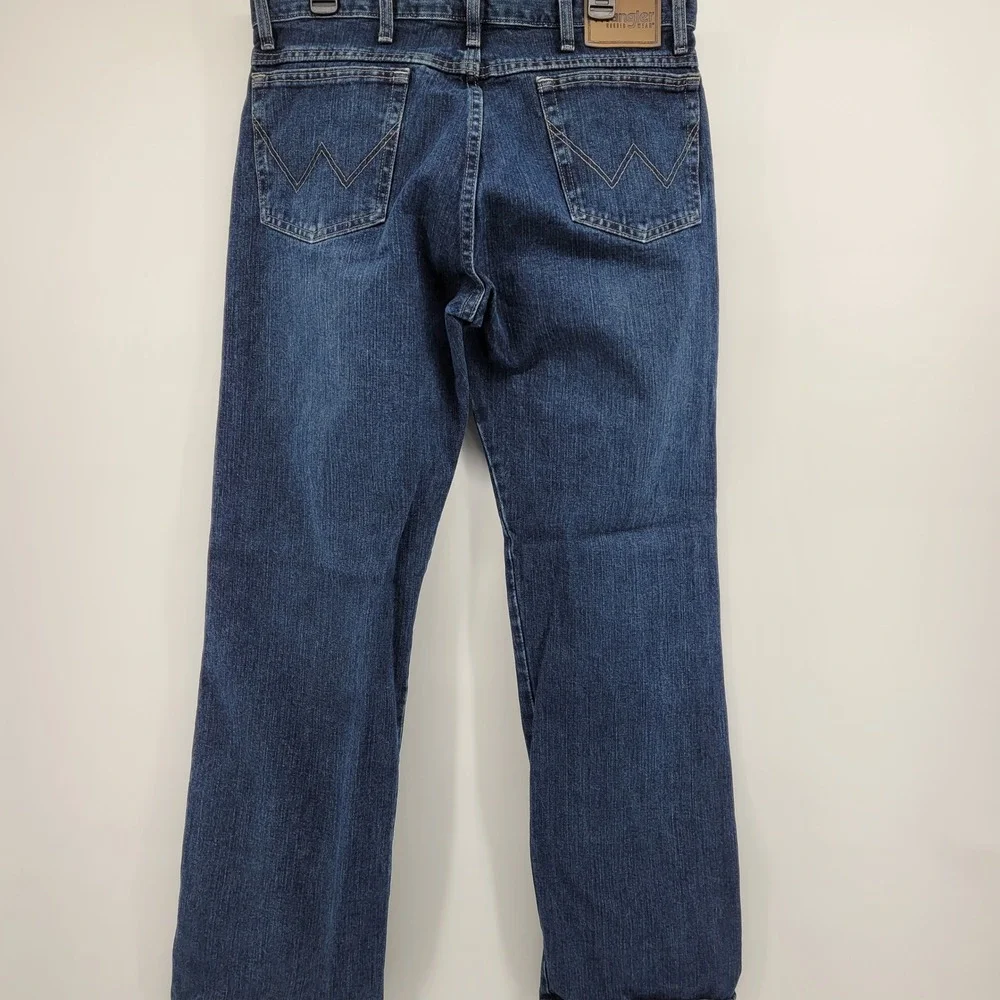 Wrangler Rugged Wear Mens Dark Wash Straight Leg Jeans 34x32 (inseam 33) Outdoor